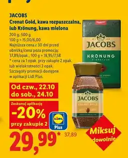 Lidl Kawa mielona Jacobs Krönung oferta