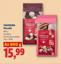 Lidl Pierniki mix pierniczków Favorina oferta