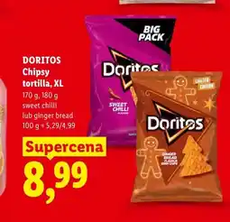 Lidl Chipsy tortilla XL Doritos ginger bread oferta