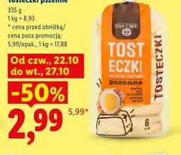 Lidl Tosteczki pszenne Dan Cake oferta