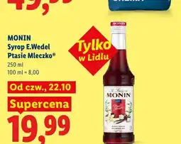 Lidl Syrop Monin E.Wedel Ptasie Mleczko oferta