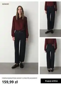 Greenpoint Ciemnogranatowe jeansy o prostej nogawce Greenpoint oferta