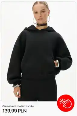 Cropp Czarna bluza hoodie ze scuby Cropp oferta