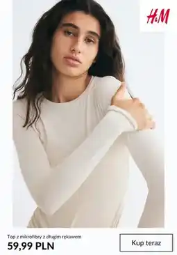 H&M Top z mikrofibry z długim rękawem H & M oferta