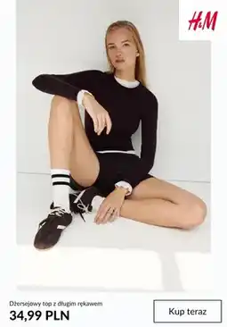 H&M Dżersejowy top z długim rękawem H & M oferta