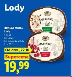 Lidl Lody śmietanka-wiśnia Bracia Koral Jak Dawniej oferta