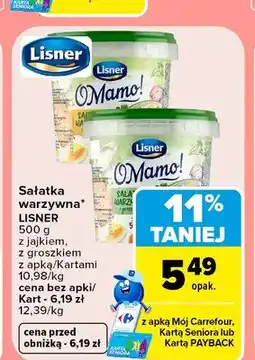 Carrefour Sałatka warzywna Lisner O Mamo! z jajkiem oferta