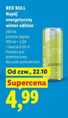 Lidl Napój energetyczny Red Bull Winter Edition pistacja-jagoda oferta