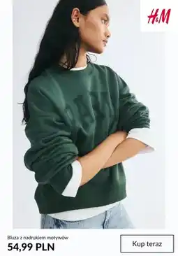 H&M Bluza z nadrukiem motywów H & M oferta