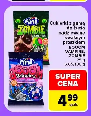 Cukierki z gumą do żucia nadziewane kwaśnym proszkiem Zombie Fini