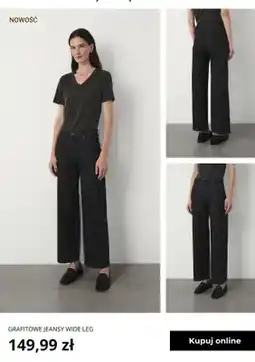 Greenpoint Grafitowe jeansy wide leg Greenpoint oferta