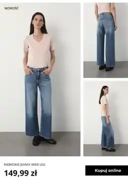 Greenpoint Niebieskie jeansy wide leg Greenpoint oferta