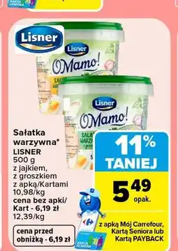 Carrefour Sałatka warzywna z jajkiem Lisner oferta