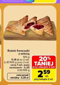 Carrefour Rożek francuski z wiśnią oferta