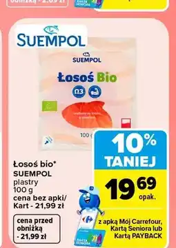 Carrefour Łosoś bio plastry Suempol oferta