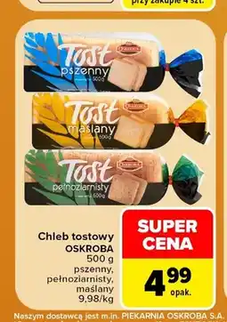 Carrefour Chleb tostowy pszenny Oskroba oferta
