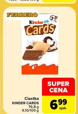 Carrefour Ciastka Kinder Cards oferta