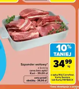 Carrefour Szponder wołowy z kością oferta
