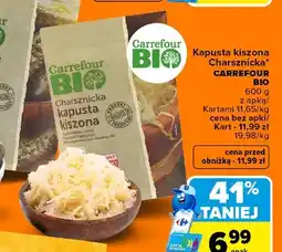 Carrefour Kapusta kiszona Charsznicka Carrefour Bio oferta