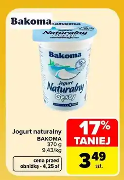 Carrefour Jogurt naturalny Bakoma oferta