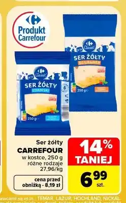 Carrefour Ser żółty w kostce Carrefour oferta