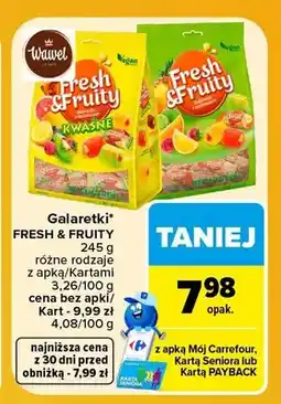 Carrefour Galaretki Fresh & Fruity kwaśne Wawel oferta