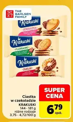 Carrefour Ciastka w czekoladzie Serduszka Krakuski oferta