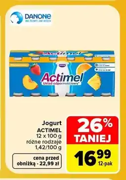 Carrefour Jogurt Actimel 12-pak Danone oferta