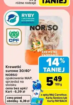 Carrefour Krewetki surowe Norso oferta