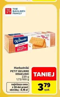 Carrefour Herbatniki Petit Beurre Krakuski oferta