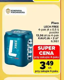 Carrefour Piwo bezalkoholowe Lech 4-pak oferta
