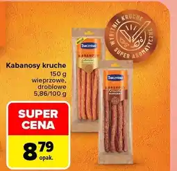 Carrefour Kabanosy kruche wieprzowe Tarczyński oferta