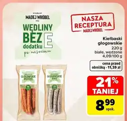 Carrefour Kiełbaski głogowskie wędzone Madej Wróbel oferta