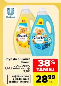 Carrefour Płyn do płukania tkanin Coccolino oferta