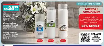 Wkłady zalewane do zniczy 10 sztuk Lumia