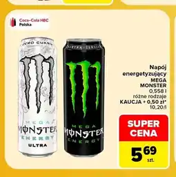 Carrefour Napój energetyzujący Mega Monster Energy Ultra oferta
