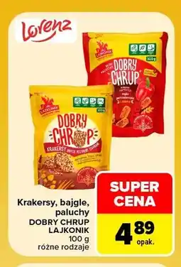 Carrefour Krakersy, bajgle, paluchy Dobry Chrup Lajkonik oferta