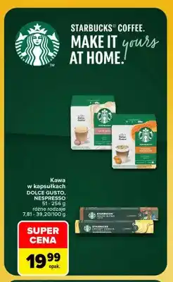 Carrefour Kawa w kapsułkach Dolce Gusto Starbucks oferta