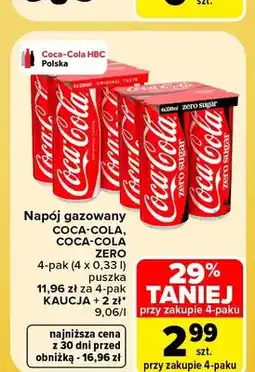 Carrefour Napój gazowany Coca-Cola 4-pak oferta