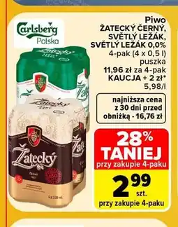 Carrefour Piwo Žatecký Světlý Ležák 4-pak oferta
