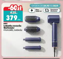 Biedronka Lokówka-suszarka Multistyler 4 końcówki niebieska Havit oferta
