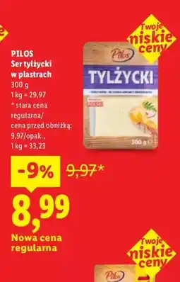 Lidl Ser tylżycki w plastrach Pilos oferta
