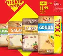 Lidl Ser gouda w plastrach XXL Pilos oferta