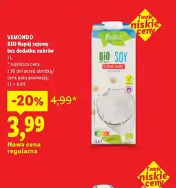 Lidl Napój sojowy bez dodatku cukrów Vemondo oferta