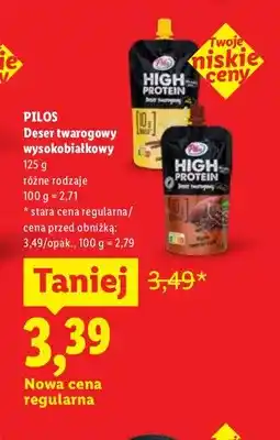 Lidl Deser twarogowy wysokobiałkowy Pilos oferta