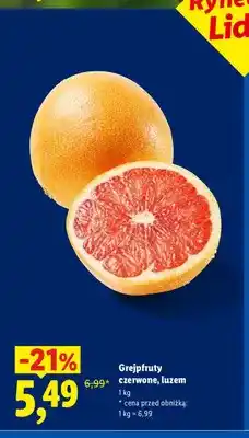 Lidl Grejpfruty czerwone luzem Ryneczek Lidla oferta