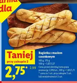 Lidl Bagietka z masłem czosnkowym oferta