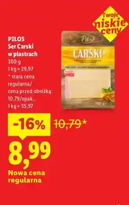 Lidl Ser Carski w plastrach Pilos oferta
