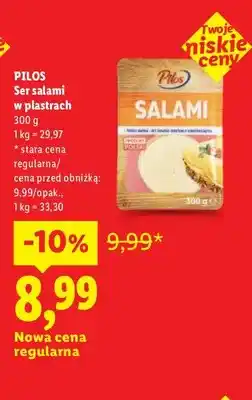 Lidl Ser salami w plastrach Pilos oferta