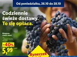 Lidl Winogrona ciemne luzem Ryneczek Lidla oferta